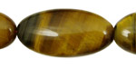 Tiger Eye with Blue Flat Oval 40x20mm