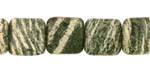 Green Zebra Jasper Puff Square 12mm