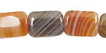 Red & Gray Botswana Agate Thin Pillow 18x13mm