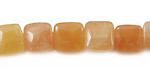 India Red Aventurine Puff Square 10mm
