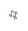 Lilac Faceted Cross 10x12mm