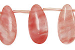 Cherry Quartz Smooth Drop 14x29mm