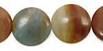Rainbow Amazonite Puff Coin 20mm