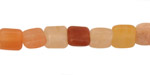India Red Aventurine Puff Square 8mm