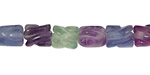 Rainbow Fluorite Carved Barrel 9-10x6-7mm