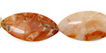 Red Brioche Agate Horse Eye 30x16mm