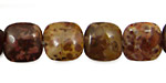 Tiger Jasper Puff Square 12mm
