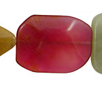 Rainbow Soocho Jade Faceted Flat Slab 35-45x25-35mm