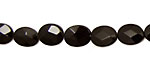 Black Onyx Faceted Flat Oval 10x8mm