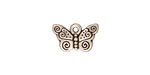 TierraCast Antique Silver (plated) Spiral Butterfly Charm 15x19mm