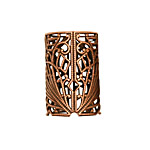Stampt Antique Copper (plated) Short Deco Filigree Tube 26x18mm