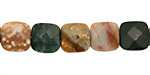 Ocean Jasper Faceted Square 10mm