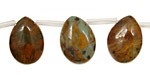 Copper Green Opal Flat Teardrop 13x18mm
