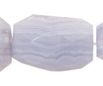 Blue Lace Agate Faceted Flat Slab 35-40x25-30mm
