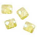 Lemon Ice Faceted Pillow (2 hole) 10x12mm