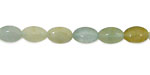 Aquamarine (multi) Flat Oval 9x6mm