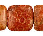 Fossil Coral (red) Puff Square 30mm
