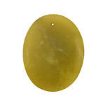 Olive Jade Oval Pendant 35x45mm