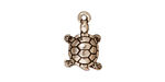 TierraCast Antique Silver (plated) Turtle Charm 11x18mm