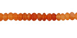 Carnelian (natural-orange) Faceted Rondelle 5-6mm