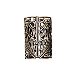 Stampt Antique Pewter (plated) Short Deco Filigree Tube 26x18mm