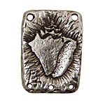 Green Girl Pewter Shell 32x45mm