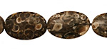 Turritella Agate Flat Oval 15-22x9-17mm
