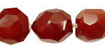 Carnelian Faceted Tumbled Nugget 15-23x11-20mm