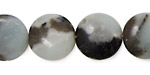 Amazonite Blk. Tourmaline Puff Coin 16mm