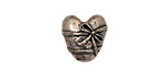 Green Girl Pewter Single Bound Heart 15mm