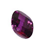 Violet Faceted Twisted Oval 15x17mm