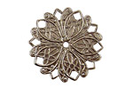 Stampt Pewter (plated) Nouveau Flower Pendant 32mm