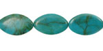 Chinese Turquoise (stab.) Horse Eye 19x12mm