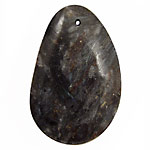 Blue Fire Feldspar Freeform Pendant 33x50mm