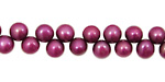 Berry Pink Dancing Button 6-6.5mm