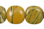 Green Vein Jasper Puff Square 23mm