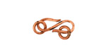 Antique Copper Simple S-Hook & Ring 19x6mm