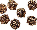 Antique Copper Round with Dots & Roping 12mm