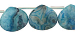 Larimar Blue Crazy Lace Flat Teardrop 18x25mm