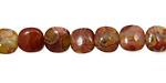 Crazy Lace Agate (red) Puff Square 8mm