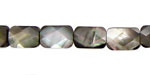 Black Shell Faceted Pillow 12x8mm