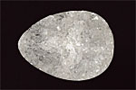 White Agate Druzy Flat Teardrop 30x23mm