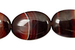 Brown Lace Agate Flat Oval 30x22mm