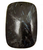 Blue Fire Feldspar Rectangle Pendant 40x60mm