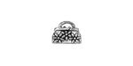 TierraCast Antique Silver (plated) Flowers Purse Charm 8x11mm