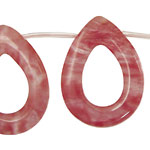 Cherry Quartz Hollow Drop Pendant 30x40mm