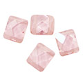 Pink Peony Faceted Pillow (2 hole) 10x12mm