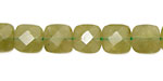 Green Garnet Faceted Square 10mm