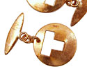 Copper Modern Circle Toggle Clasp with 