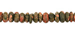 Unakite Faceted Rondelle 6-7mm